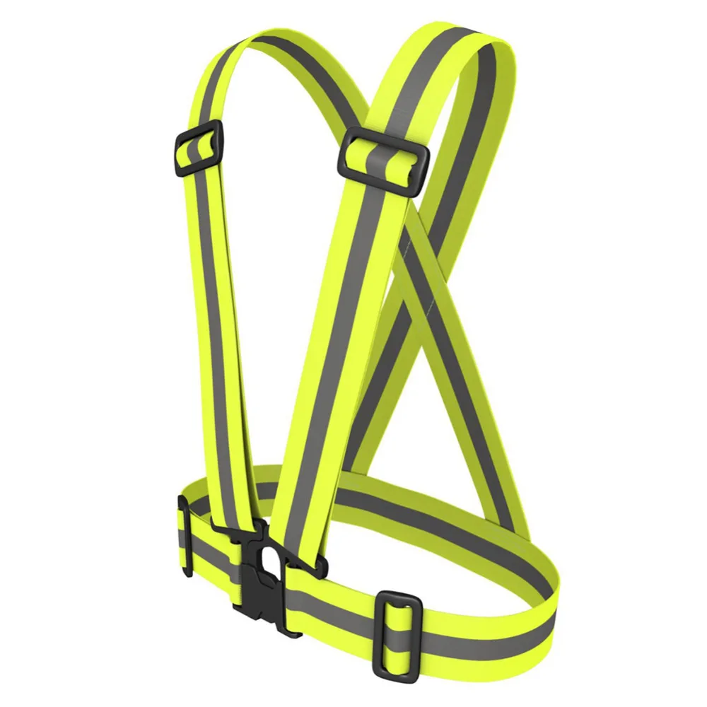 

Unisex Safety vest High Visibility reflection vest Waistcoat Outdoor Running Cycling Vest Harness Reflective Belt Safety Jacket