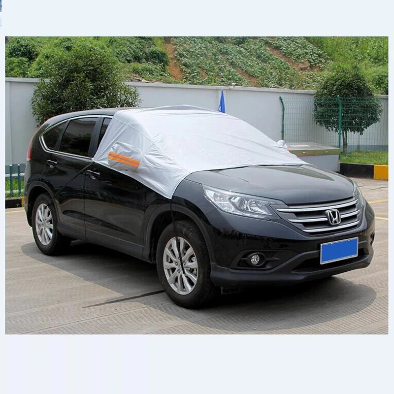 Ceny CHIZIYO Generic parasol przeciwsłoneczny PEVA samochód śnieg tarcza pokrywa Auto przednia szyba deszcz mróz pokrowiec na samochód Dust Hook Up pokrywa tarcza