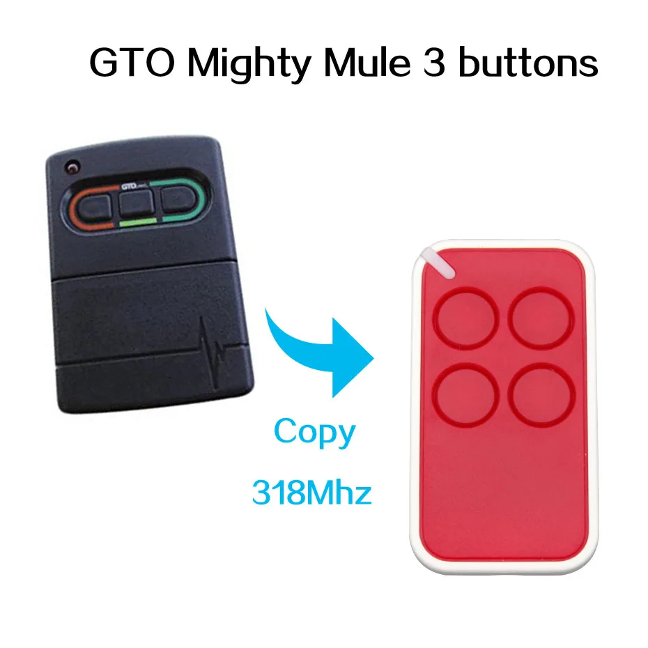 Copy GTO Mighty Mule 3buttons door remote control universal gate door