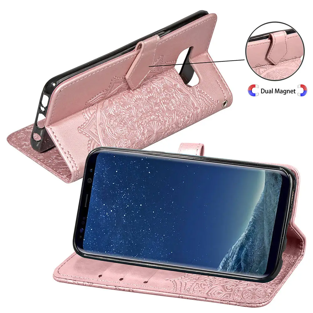 Флип чехол из искусственной кожи для Samsung Galaxy S10 S9 S8 Plus S7 S6 Edge S10e M10 M20 Note 8 9 C8 G530