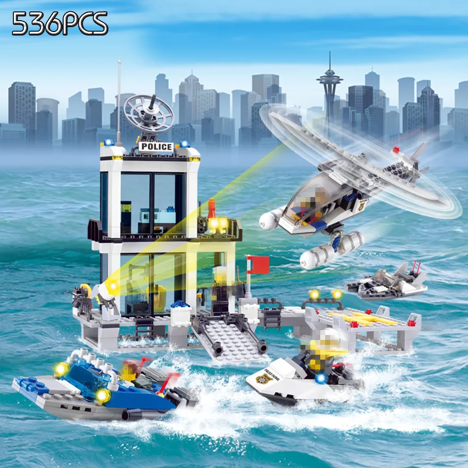 

new toy City Building Blocks Police Station Prison Figures Compatible with Legoed City Police Bricks Set Educational Toys For K
