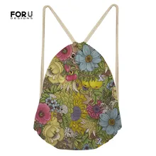 FORUDESIGNS мешки с Кулиской Женские повседневные спортзалы фитнесс мягкий рюкзак Дикая сторона летние узоры хранения плечевая сумка рюкзак