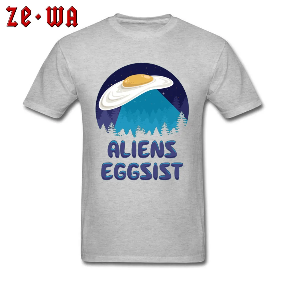 Aliens Eggsist -2639 O Neck T-Shirt Summer Tops T Shirt Short Sleeve New Arrival 100% Cotton Fabric Normal Tops Tees Normal Men Aliens Eggsist -2639 grey