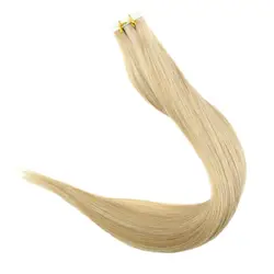 Полный блеск кожи утка выметания ленты в наращивание волос Цвет #10/14/60 50 г 20 шт. 100% Remy клейкая лента для искусственных волос в натуральные