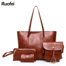 New Women bag Leather Handbags Fashion Shoulder Bags Female Purse High Quality Four-Piece Set Designer Brand Bolsa Feminina 201