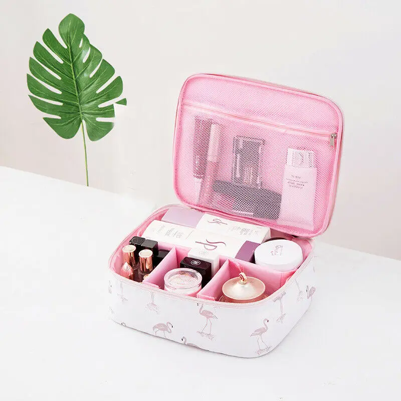 

Women's Professional Makeup Bag Fashion Cartoon Print Flamingo Washing Cosmetics Storage Handbag Cosmetic Bag