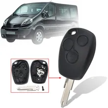3 Botões de Bloqueio Tronco Aberto NE-73 Remoto Chave Fob Caso Shell com Uncut Lâmina Para Nissan Primastar
