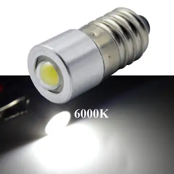 

1pcs E10 Epistar COB 1W LED White/Warm white MES Miniature Screw Cars voiture Bulb for LIONEL DC 3V 4.5V 6V 12V 18V