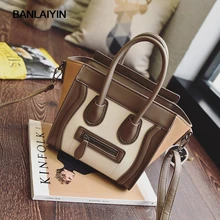 Хорошие Bolsos Mujer трапеции смайлик сумка Элитный бренд из искусственной кожи Для женщин сумки Сумка Crossbody сумки