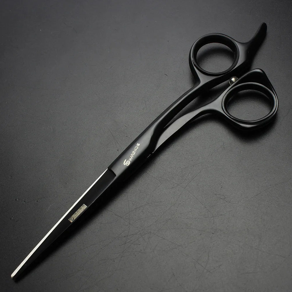 Sharonds Профессиональные Парикмахерские ножницы 6 дюймов черные японские 440c парикмахерские ножницы