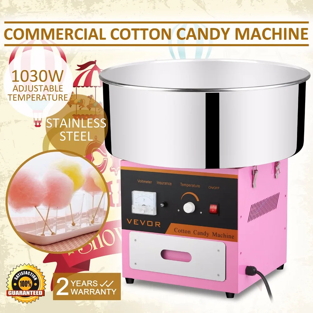 

Commercial Use Pink Electric Candy Cotton Machine Floss Candyfloss Maker stainless Steel Bowl
