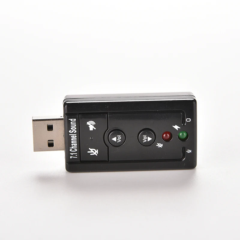 1 шт. Внешний USB аудио адаптер звуковой карты Виртуальный 7 ch 2 0 микрофон динамик