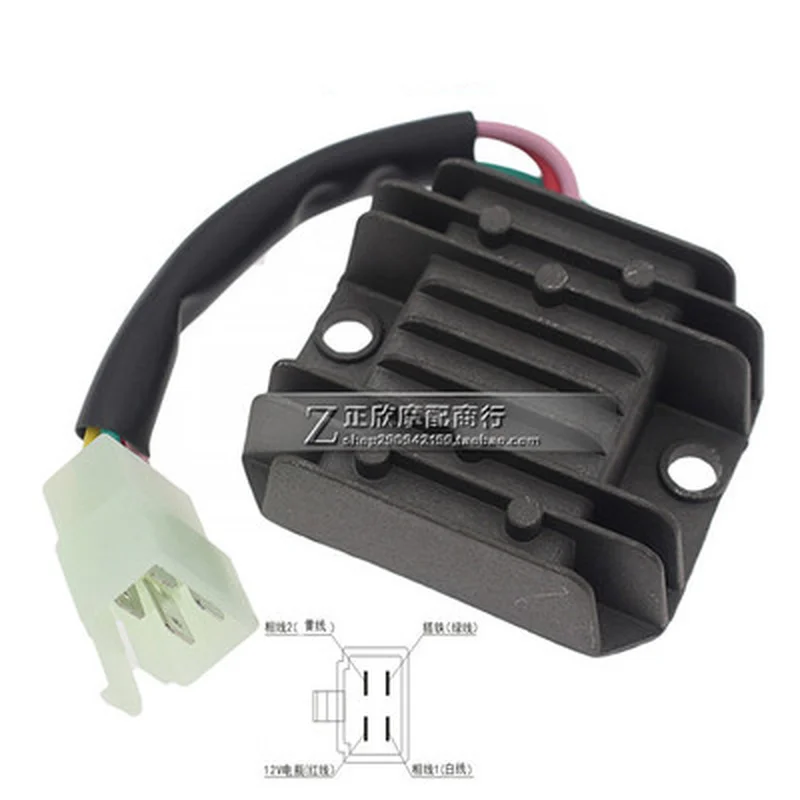 

Мотоциклетный 4-проводной регулятор напряжения Выпрямитель для мопеда скутера ATV TaoTao для GY6-125 GY6 125cc 150cc 152QMI 157QMJ