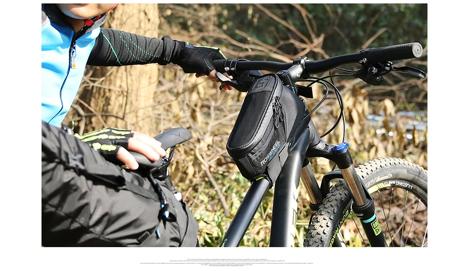 Best ROSWHEEL Waterproof Bike Bicycle Bags Front Beam Frame Tube Bag MTB Road Foldig Bike Phone Bag Cycling Accessories ATTACK SERIES 10