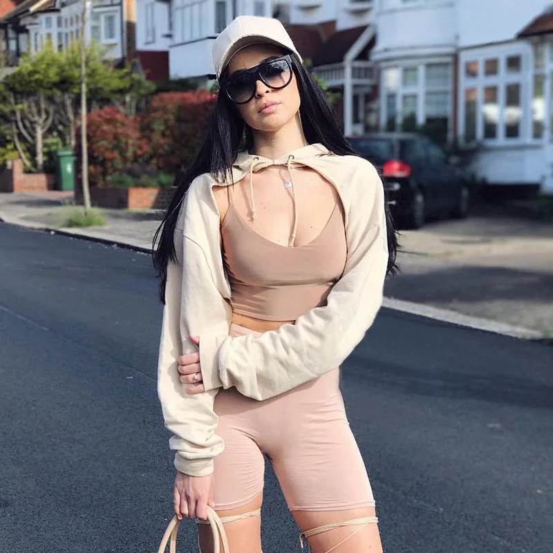 cropped jumper tracksuit