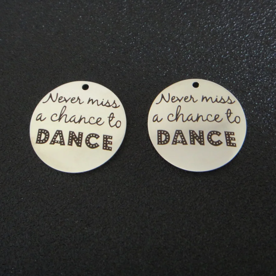 Подвески из нержавеющей стали для танцев 25 мм 20 шт./лот|dance charm|message charmsstainless steel charms