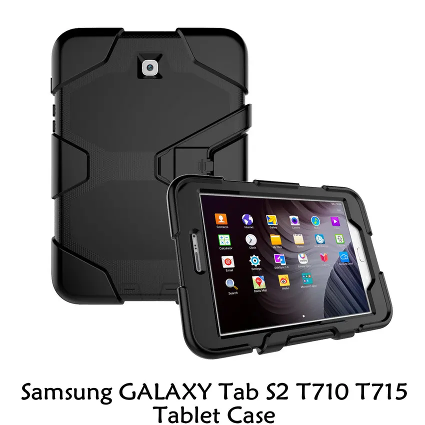

Tablet Case for Samsung GALAXY Tab S2 T710 T715 SM-715 8.0" Tablets Skin Robot Heavy Duty Armor Tire Style TPU PC Hard Cover