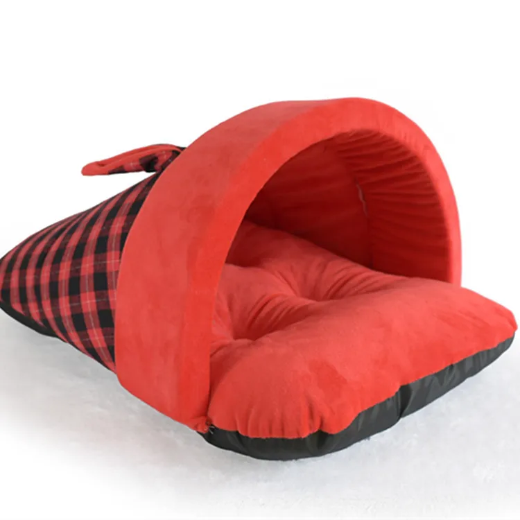 Зимнего теплого сна питомца собаки матрац для кровати Одеяло спать в питомнике мат ткань заполнения высокая эластичность PP Хлопок Коврик для собак домик для кошек - Цвет: Red