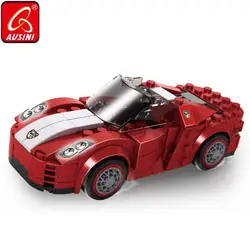 AUSINI 181 шт. строительные блоки Модель porsche спортивные игрушечные гоночные автомобили для мальчиков детей конструктор городской автомобиль