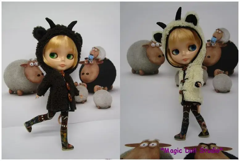 [RMG090] 2018 распродажа Одежда для кукол Neoblythe # шерстяное пальто из овечьей шерсти и