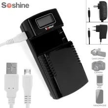 Soshine M20 универсальный быстро литий-ионный Батарея Зарядное устройство ЖК-дисплей Дисплей для 3.7 В 7.4 В литиевых Перезаряжаемые Батарея ЕС/ США Plug