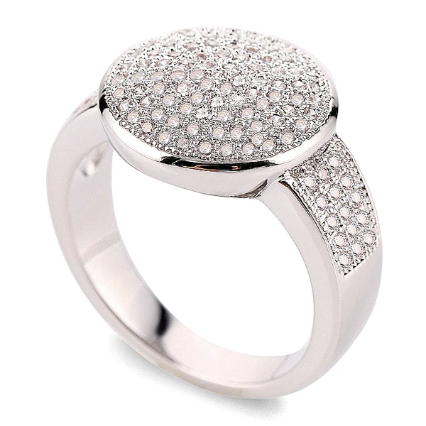 

White Gold Color CZ Zirconia Womens Wedding Rings Classic Jewelry 2017 Engagement