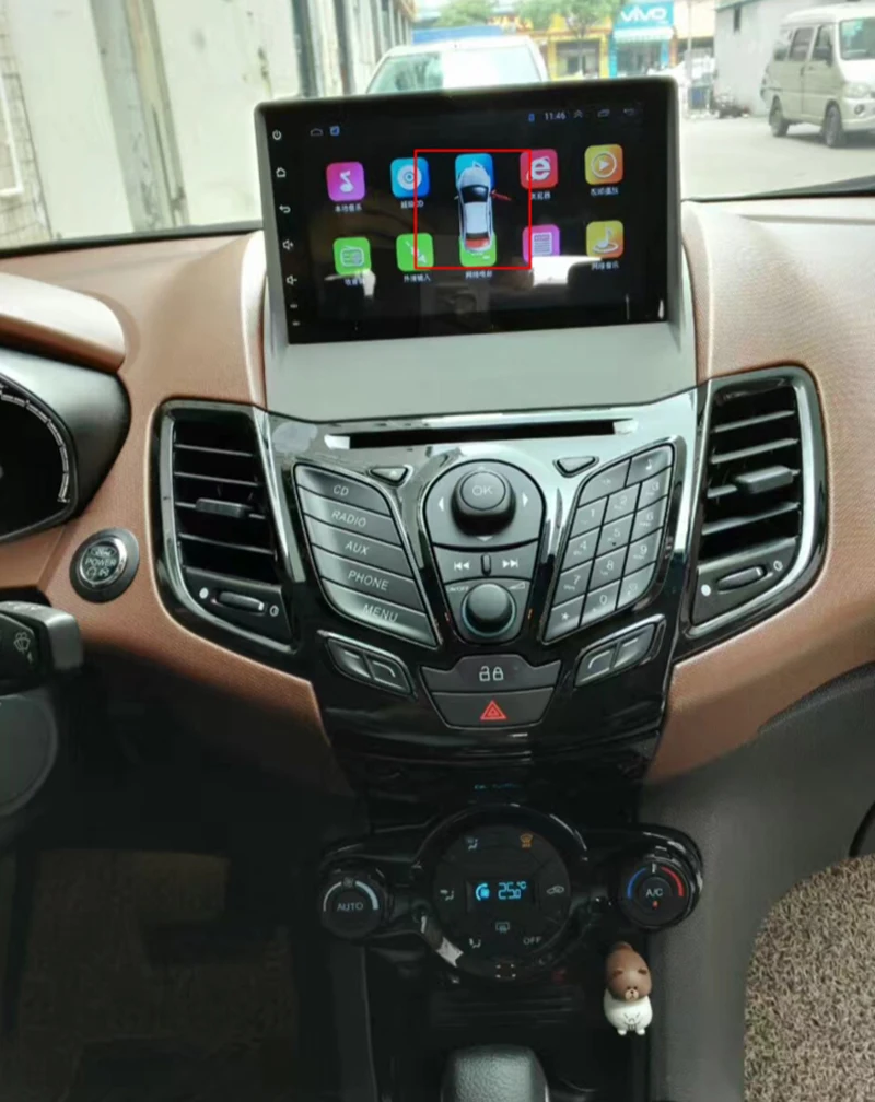 HD 1024*600 Android 8,0 автомобильный ПК плеер для Ford New Fiesta с wifi BT SWC gps