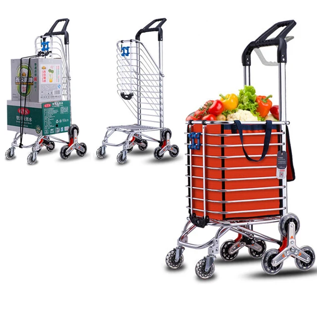 Y150,Foldable Aluminum Alloy Shopping Cart Climbing Trolley Luggage