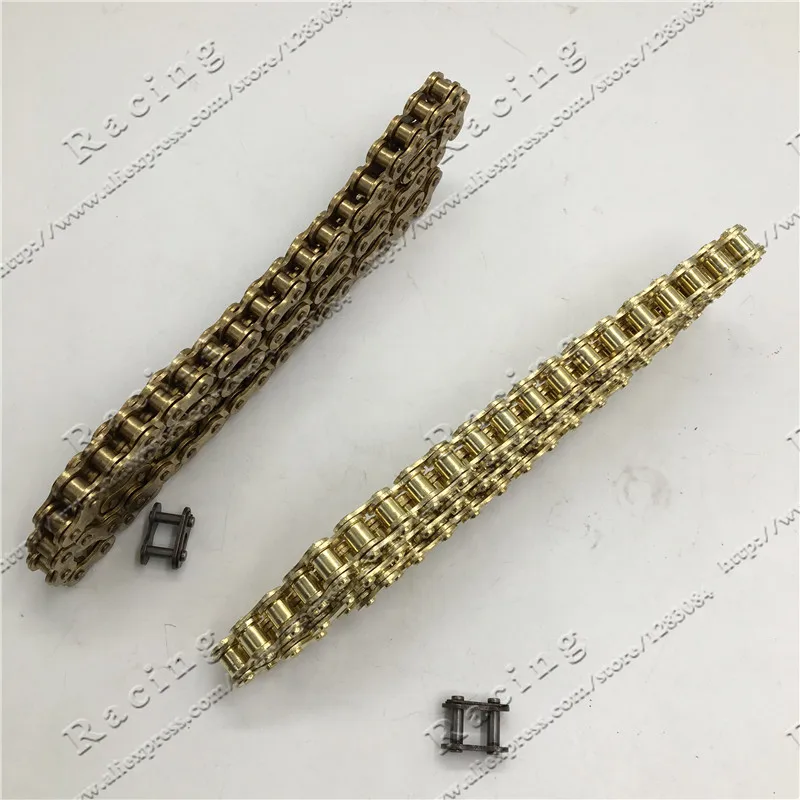 Gold #428 102/104/108 Or #420 102/104/108 with O-RING Chain110-150cc dirt pit bike For CRF 50 70 SSR Pit Dirt Bike