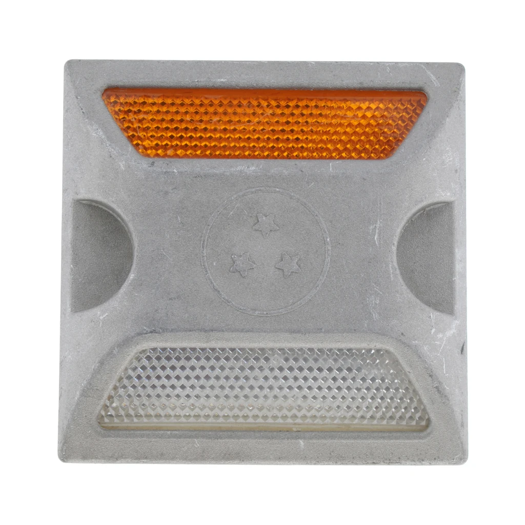 Aluminum Road Pavement Marker, Commercial Grade Reflective Road Stud, Silver