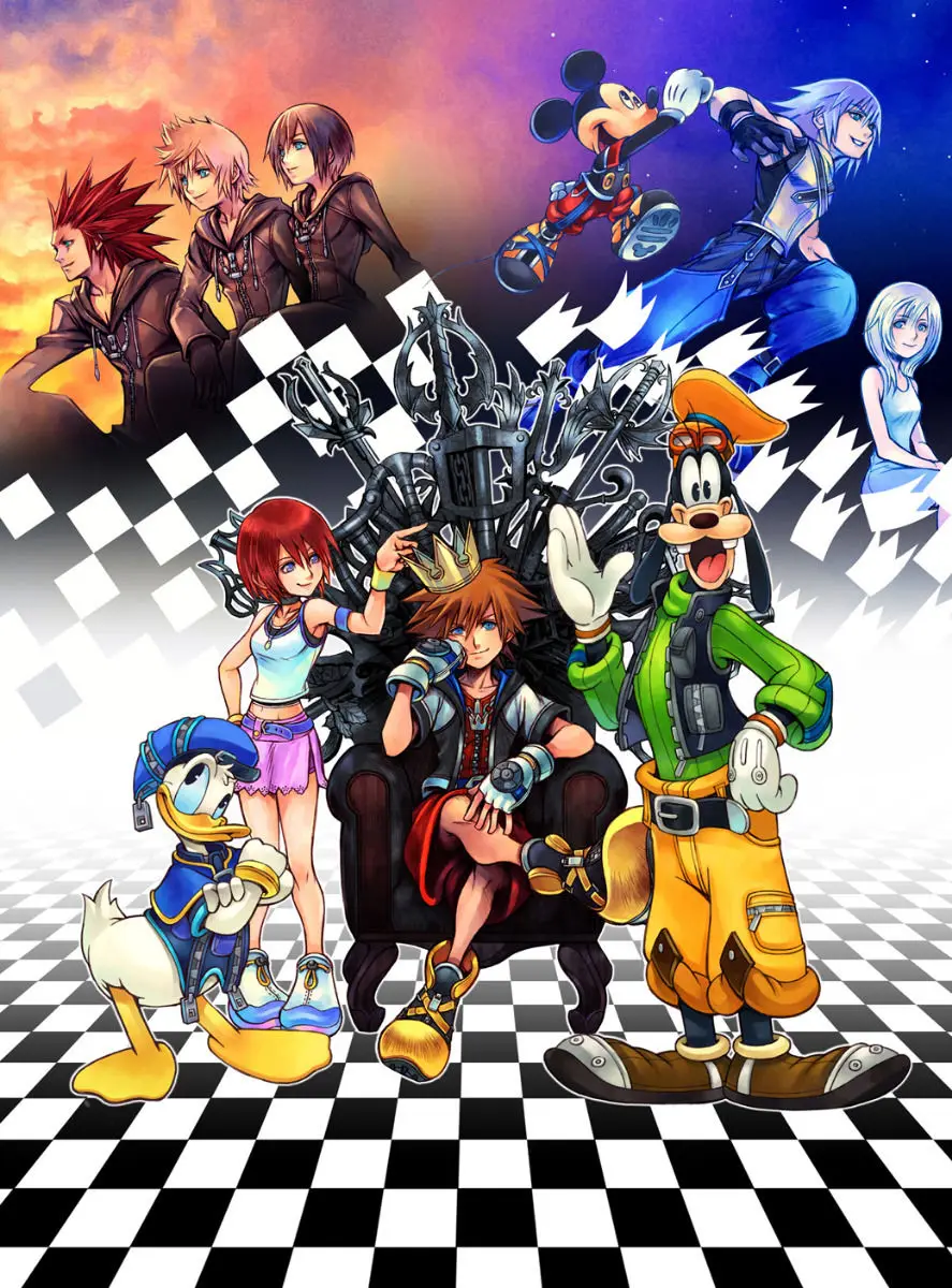 Decorazioni Per La Casa Kingdom Hearts Boy 2 Game-Silk Art Poster Wall Sticker Decorazione Regalo