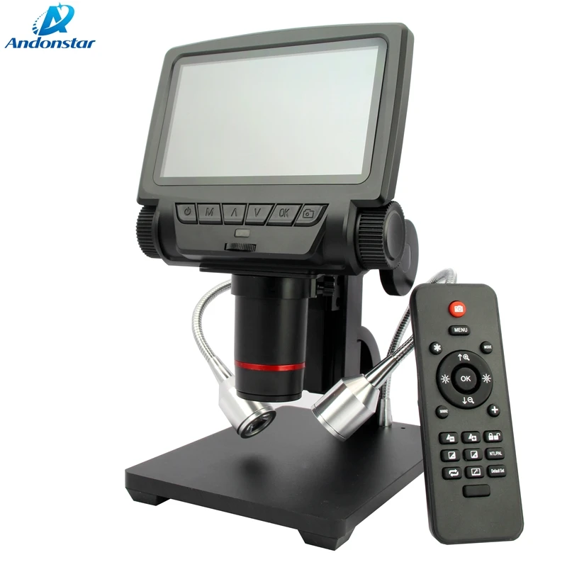 

5 Inch LCD Digital HDMI/AV Microscope Portable HD USB Endoscope Microscope for Mobile Phone PCB Repair Soldering Video Magnifier