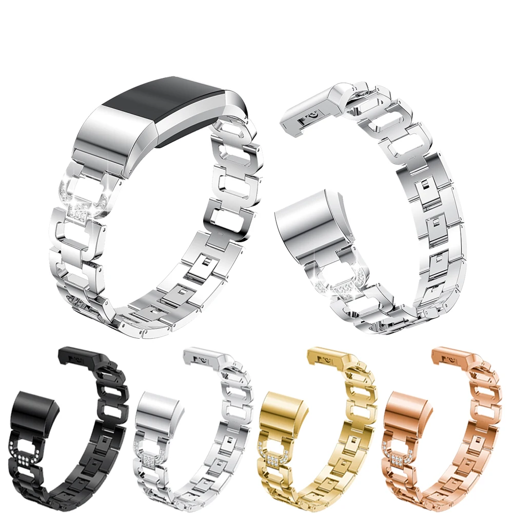 ZENHEO Смотреть Band Нержавеющая сталь металла для Fitbit charge 2 ремешок для часов Ремешок Браслет для Fitbit заряд 2 Смарт-часы Для женщин Для мужчин