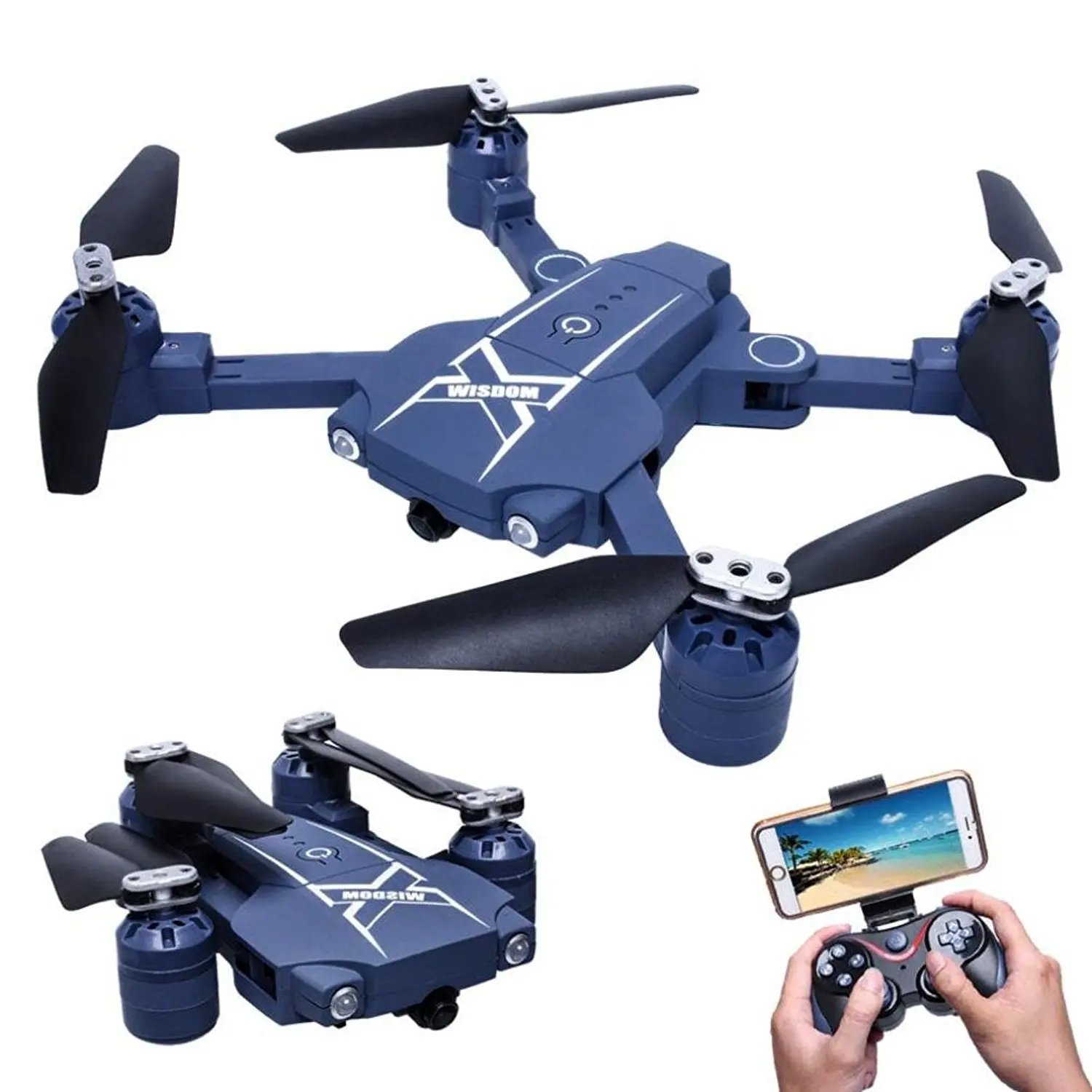 EBOYU(TM) HC629 Mini Foldable Drone RC Selfie Drone with Wifi FPV HD