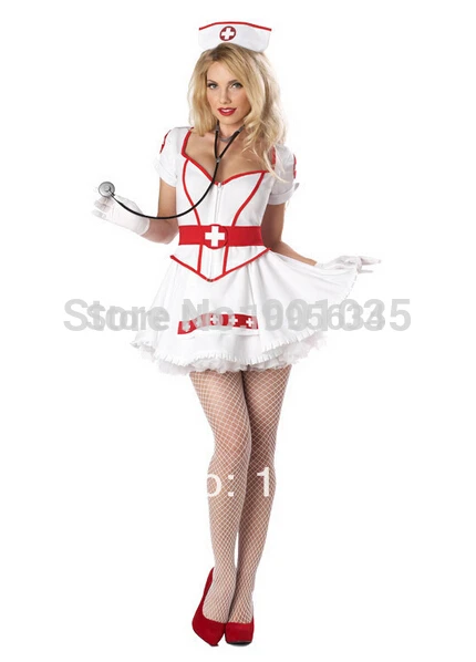 LADIES BLOOD STOCKINGS HOLD UP HALLOWEEN FANCY DRESS COSTUME PARTY ZOMBIE NURSE 