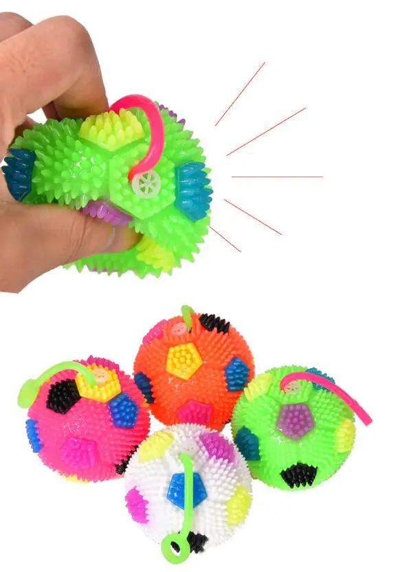 Flash Favorite Toys Ball Night Light Fun Massage Hedgehog light Xmas Gift Toy Luminous Christmas Party YH1222