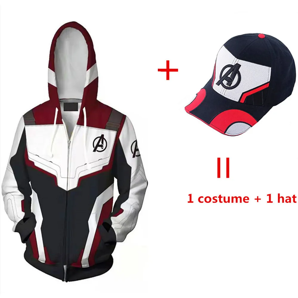 

Unisex Avengers Endgame Hoodie Quantum Realm Superhero Costume Zipper Sweatshirt Jacket Casual Hoodies