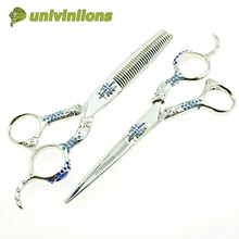 univinlions 6″ 2017 new japanese hair scissors hairdressing barber thinning scissors hairdresser cutting shears salon coiffure