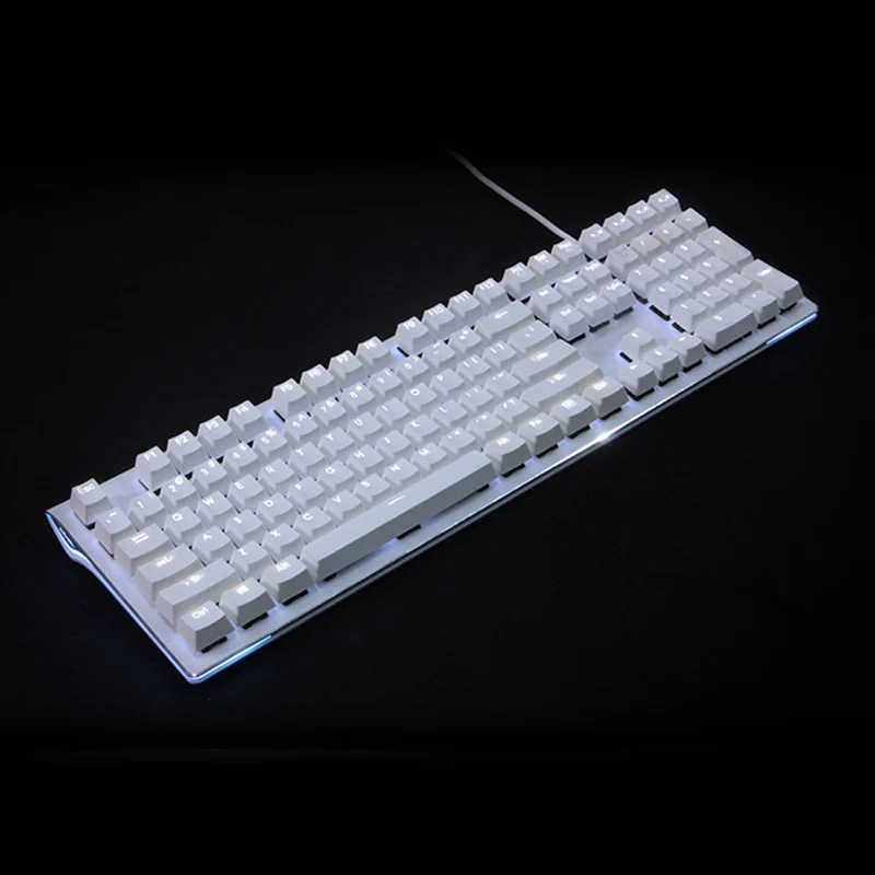 С подсветкой 108 ANSI ISO K70 макет толстые клавишные колпачки из ПБТ двойные колпачки для OEM переключатели Cherry MX Механическая игровая клавиатура - Цвет: Белый