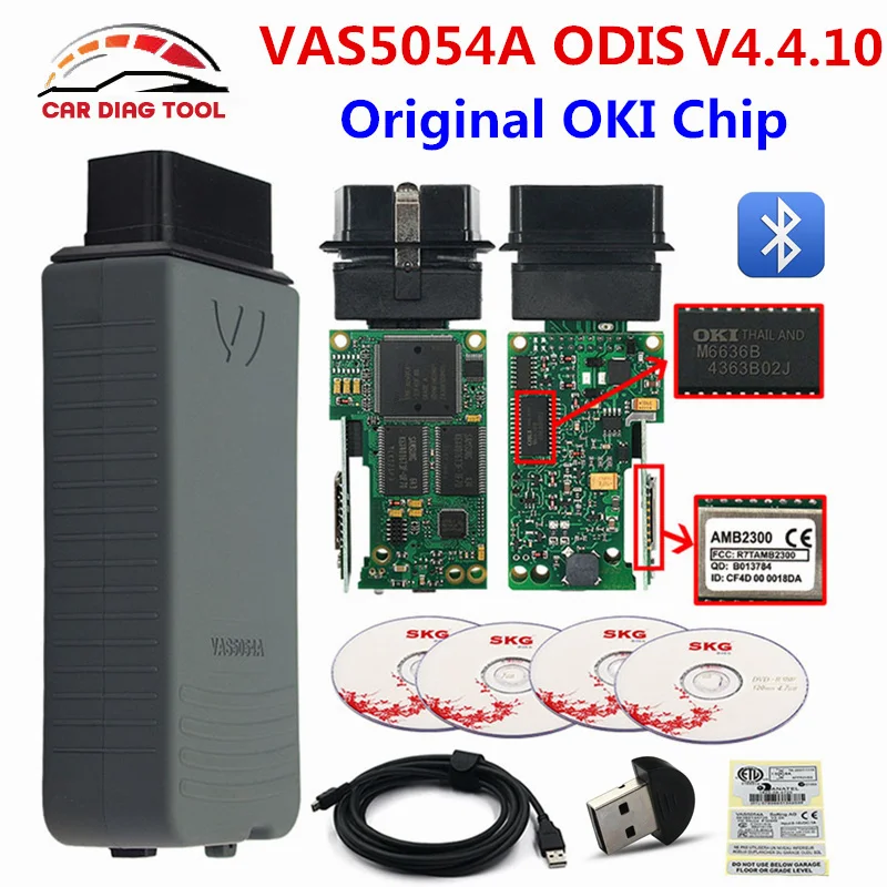 Оригинальный VAS5054A ODIS V4.4.1 VAS 5054A OKI полный чип 5054 4.4.10 Bluetooth AMB2300 OBD2 инструмент