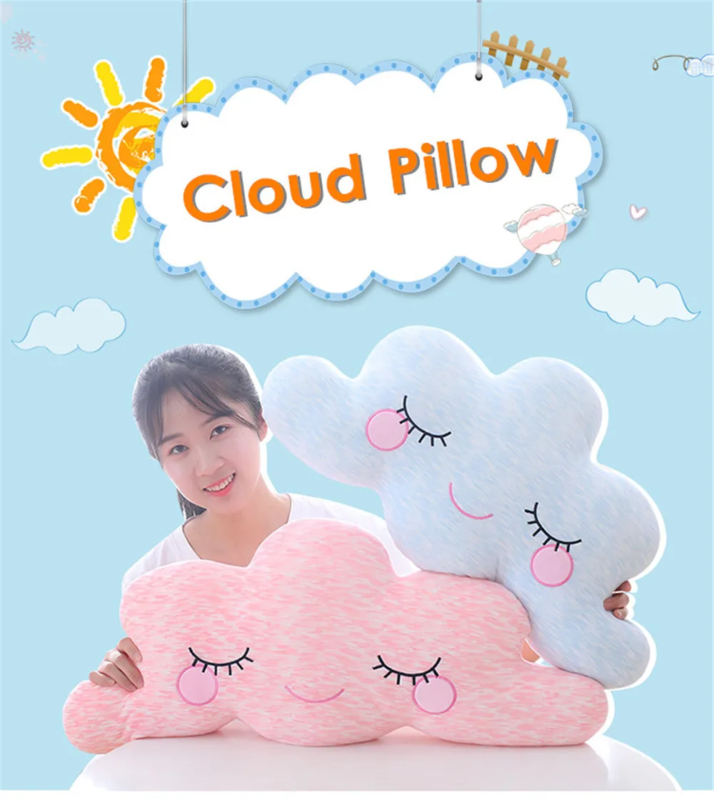 Новинка, 65*35 см, милая Подушка серии Sky, Kawaii Cloud, плюшевые игрушки, мягкая подушка, хороший диван, рождественский подарок, игрушки для детей