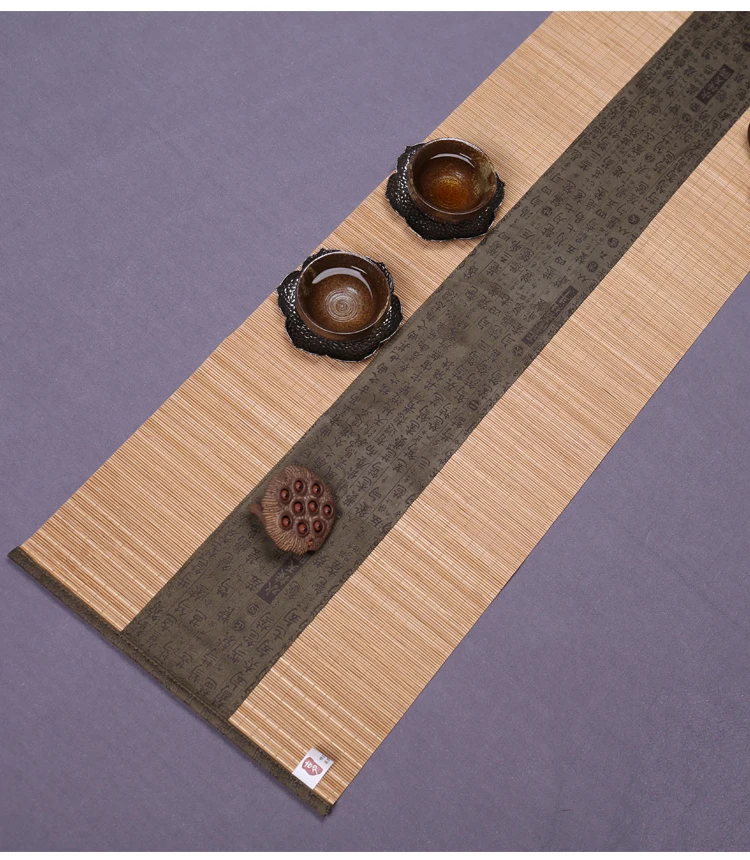Креативный винтажный узор бамбуковая скатерть офис кунг-фу чайный сервиз аксессуары чайная посуда коврики на стол для домашнего ужина декоративные салфетки