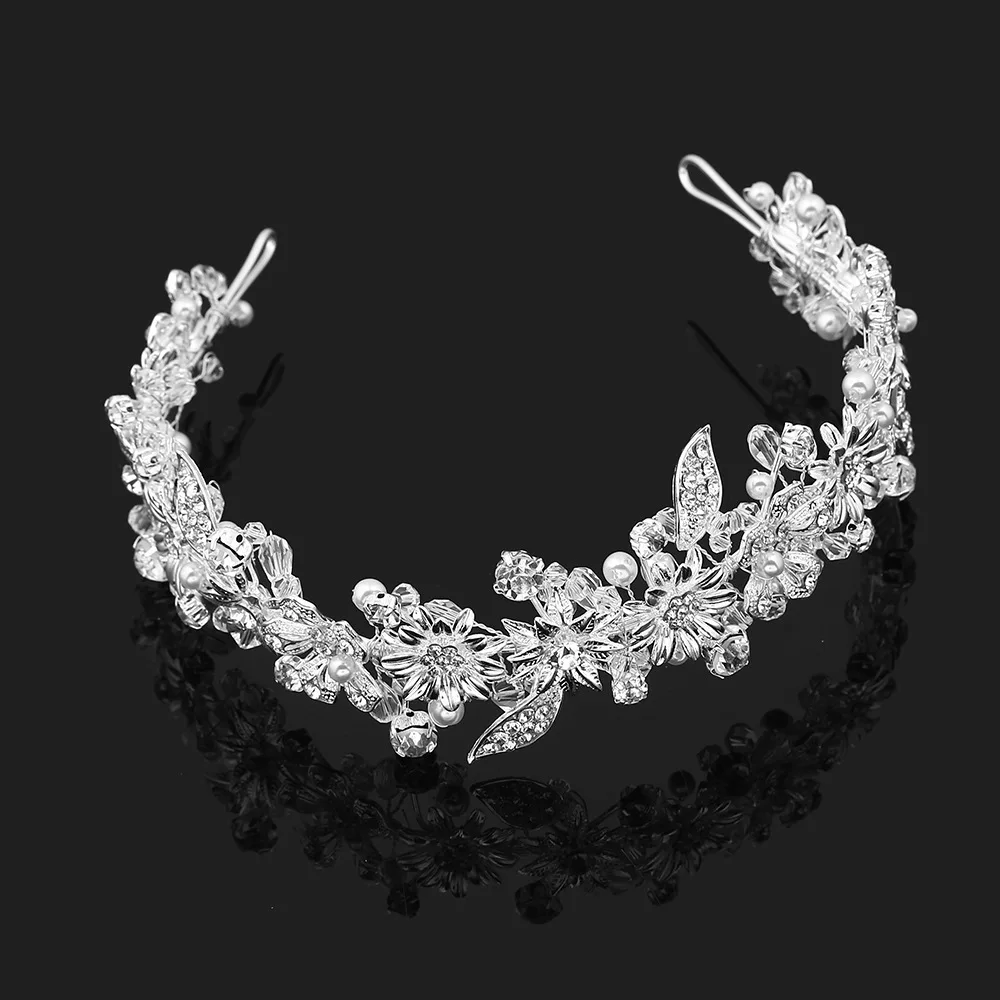 Magnificent Rhinestone DIY Silver Bridal Tiara Crowns Bride Crown
