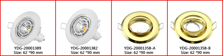 10 шт./лот золотой круг установки наборы Gu10/mr16/GU5.3 светодиодный прожектор рамки светильники
