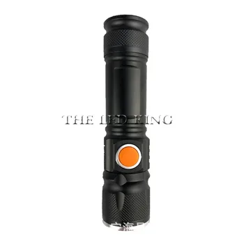 

USB Rechargeable Flashlight Zoomable Linterna Torch Built-in 18650 Battery Powerful COB LED Flashlights With USB