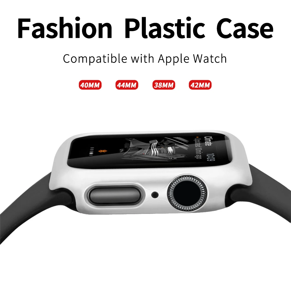 Легкий пластиковый бампер для Apple Watch SE чехол серия 6 5 4 3 PC рамка iWatch 40 мм 44 38 42