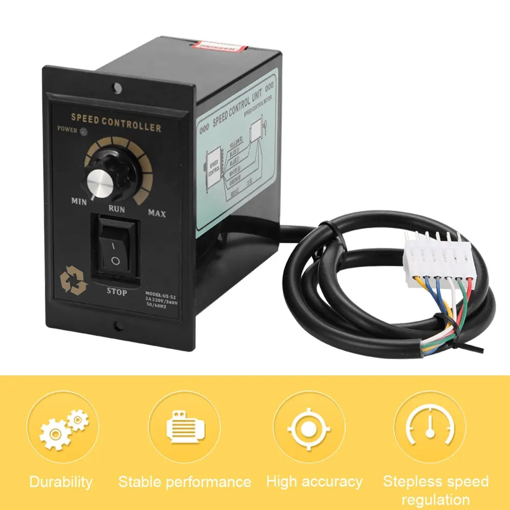 

KKMOON Pinpoint Regulator Forward Backward Speed Control Motor Speed Controller 400W AC220V 50/60Hz