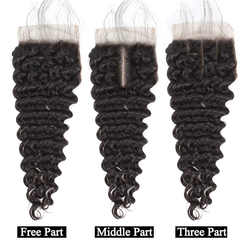Ishow Deep Wave Human Hair Bundles with Closure Natural Color 3 Bundles Brazilian Hair Weave Bundles With Closure Non Remy Hair Ishow Deep Wave Human Hair Bundles with Closure Natural Color 3 Bundles Brazilian Hair Weave Bundles With Closure Non Remy Hair