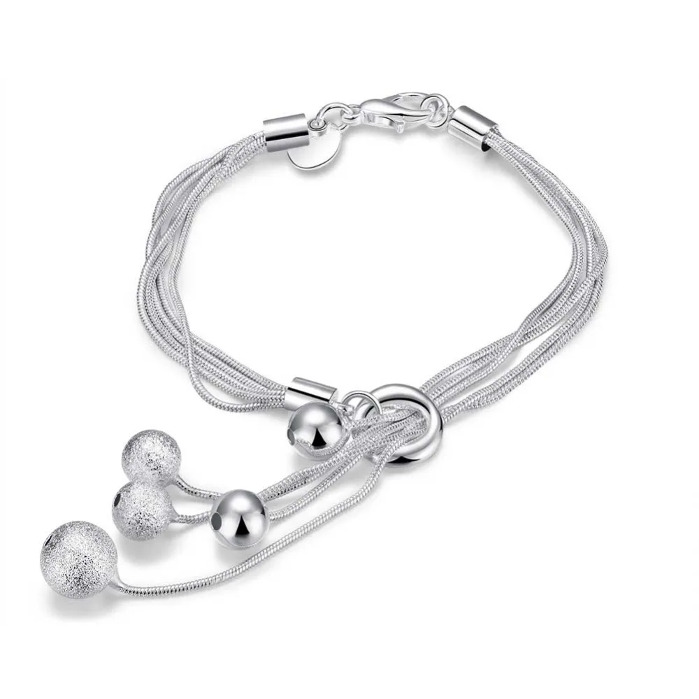 

Free shipping 925 sterling silver jewelry bracelet fine fashion bracelet top quality wholesale and retail SMTH243
