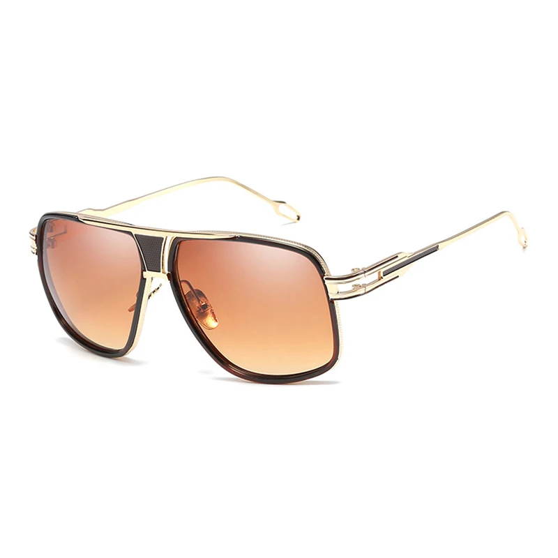 New Arrived Fashion Men's Pilot Sunglasses Retro Male Grain Frame Hollow Out Goggle Spectacles Lentes de sol hombre Oculos D5 |